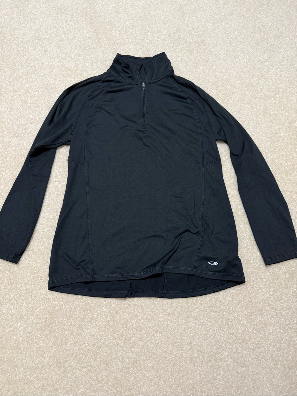 Champion Athletic Quarter-Zip Pullover Top Medium Ventilated, Ruffle
